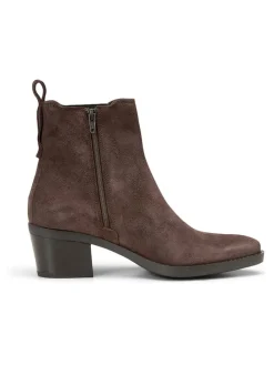 Leder-Stiefeletten in Braun
