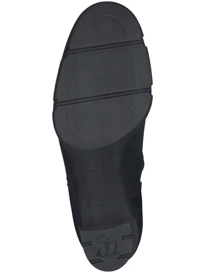 Leder-Stiefeletten in Schwarz