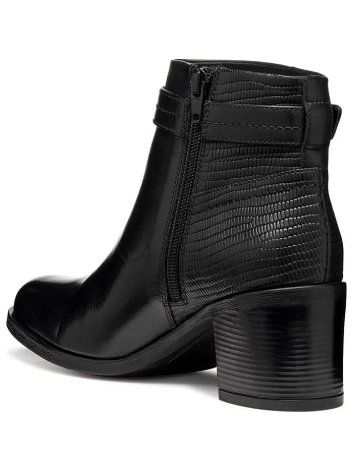 Leder-Stiefeletten "New Asheel" in Schwarz
