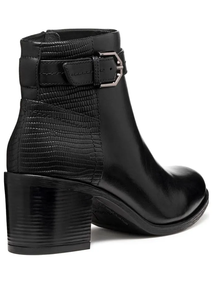 Leder-Stiefeletten "New Asheel" in Schwarz