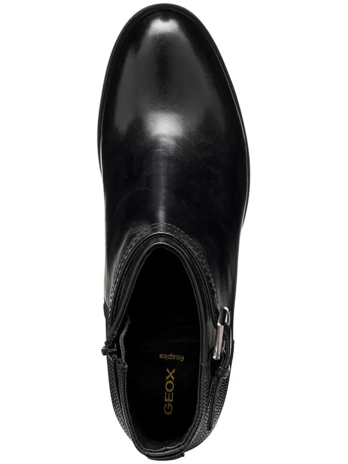 Leder-Stiefeletten "New Asheel" in Schwarz