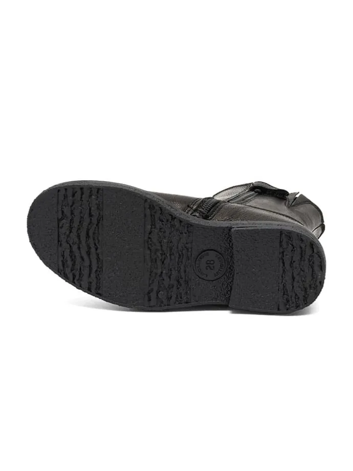 Leder-Stiefeletten "Nicola" in Schwarz