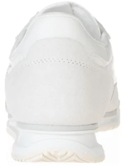 Leder-Trainingsschuhe in Creme/ Beige