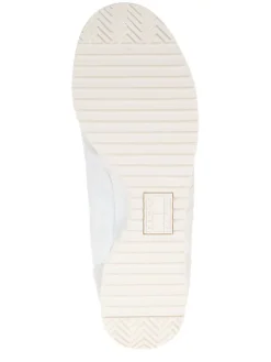 Leder-Trainingsschuhe in Creme/ Beige