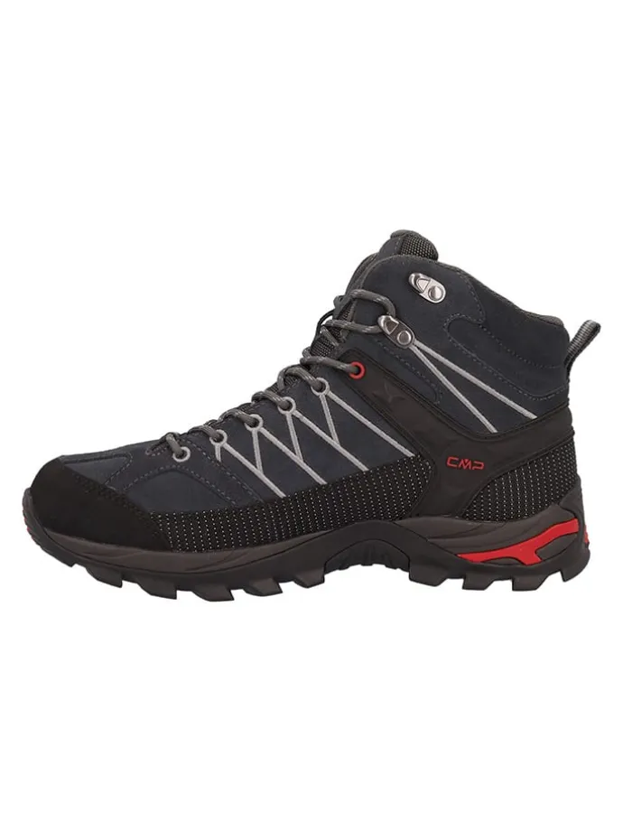 Leder-Trekingschuhe "Rigel" in Schwarz/ Dunkelblau