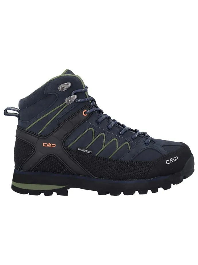 Leder-Trekkingboots "Moon" in Dunkelblau