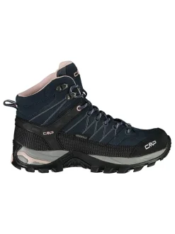 Leder-Trekkingboots "Rigel" in Dunkelblau/ Schwarz