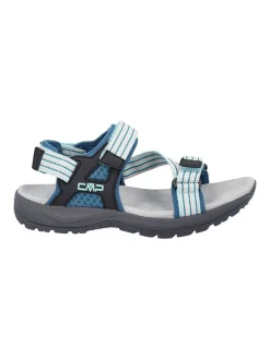 Leder-Trekkingsandalen "Khalys" in Blau/ Hellblau/ Rosa