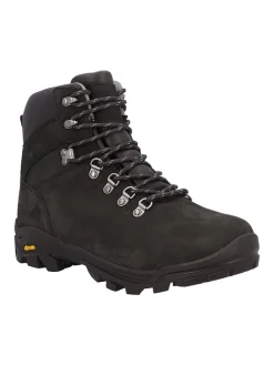 Leder-Trekkingschuhe "Bharat" in Schwarz