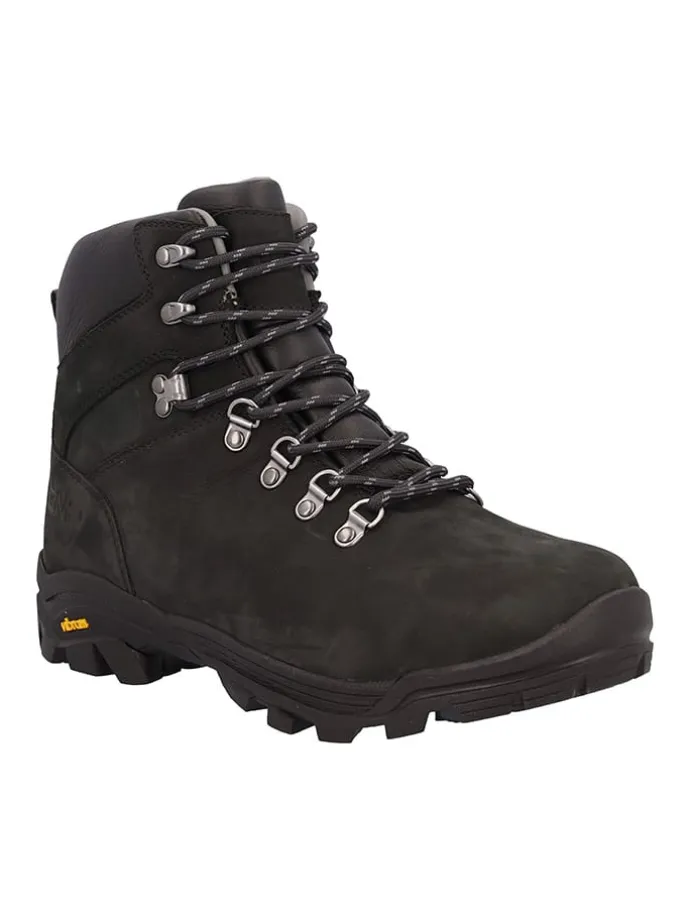 Leder-Trekkingschuhe "Bharat" in Schwarz