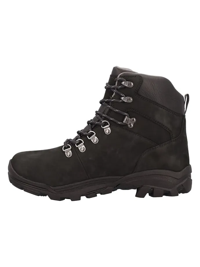 Leder-Trekkingschuhe "Bharat" in Schwarz