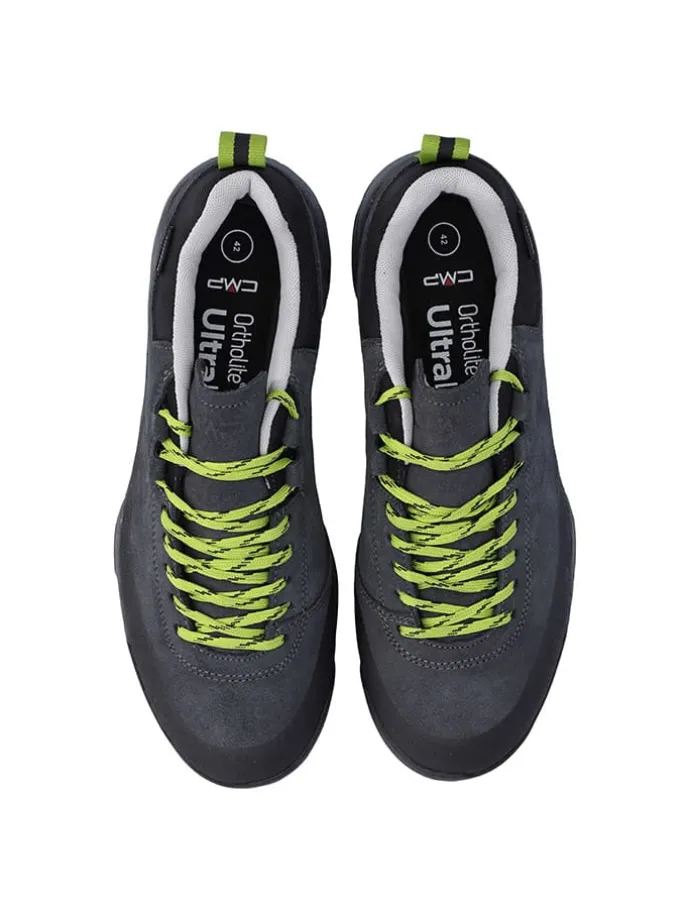 Leder-Trekkingschuhe "Mintaka" in Grau/ Limette
