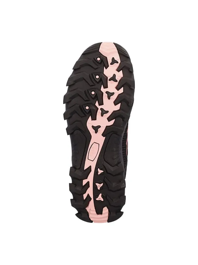 Leder-Trekkingschuhe "Rigel" in Schwarz/ Rosa