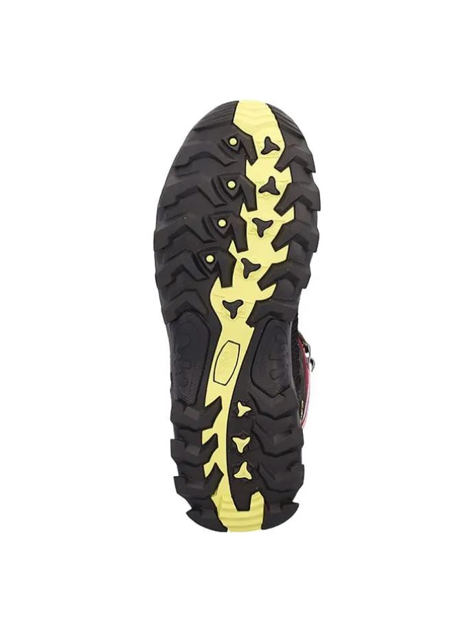 Leder-Trekkingschuhe "Rigel" in Schwarz/ Pink