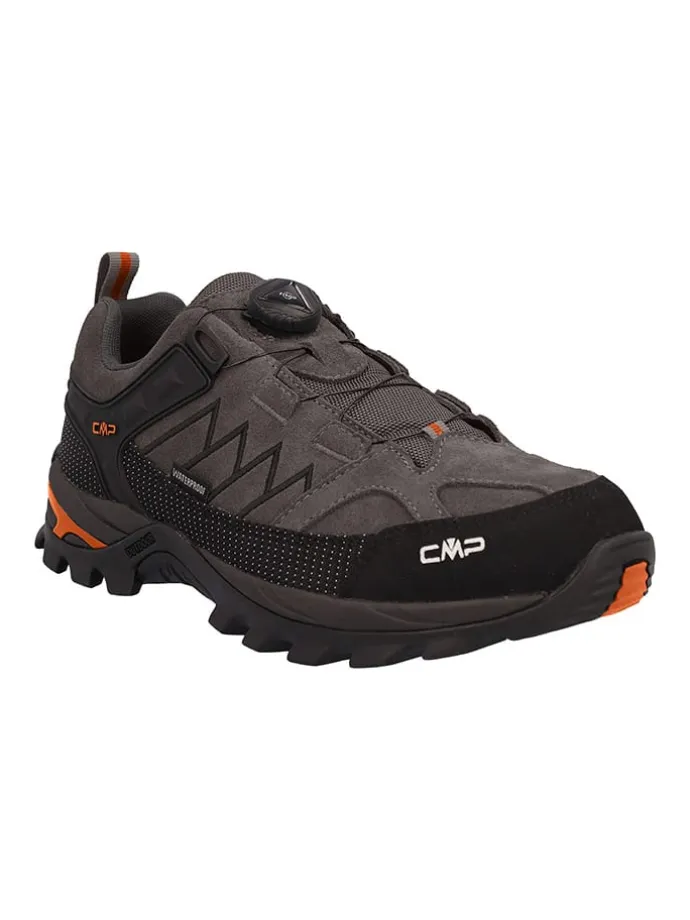 Leder-Trekkingschuhe "Rigel" in Schwarz/ Braun