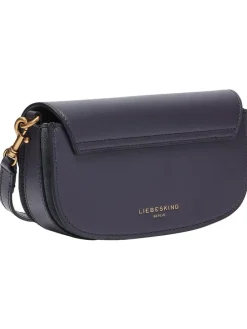Leder-Umhängetasche in Aubergine - (B)22 x (H)11 x (T)3,5 cm