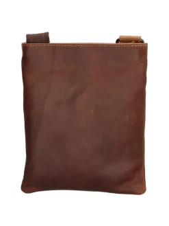 Leder-Umhängetasche in Hellbraun - (B)18 x (H)22 x (T)4 cm