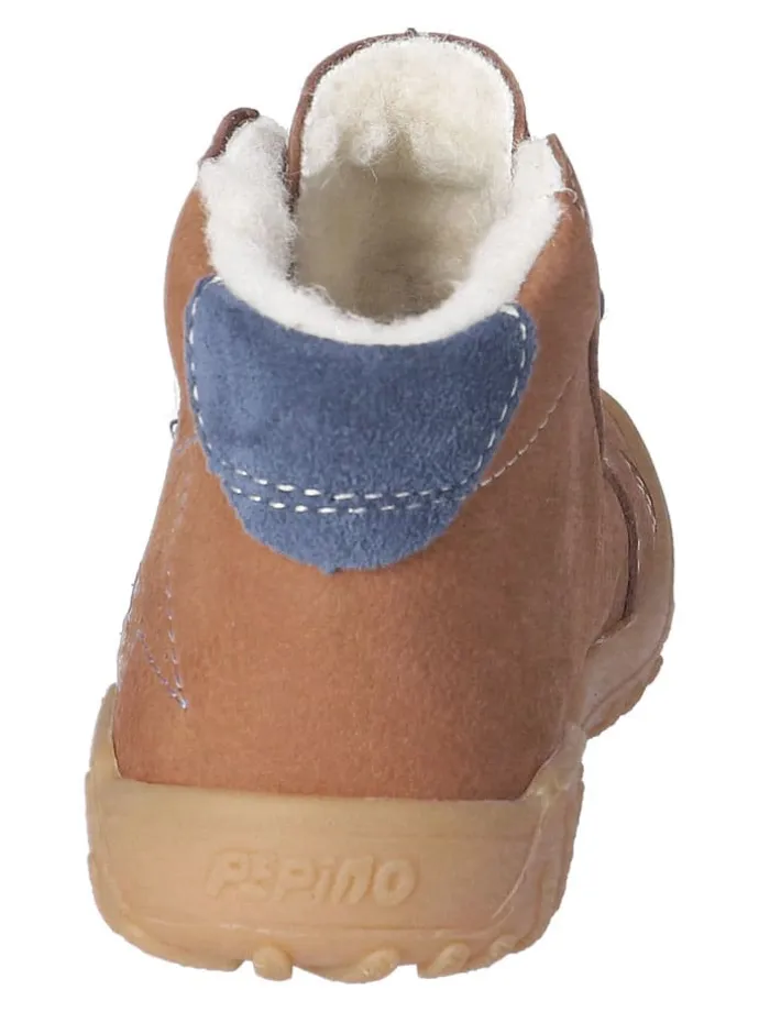 Leder-Winterboots "Denny" in Hellbraun