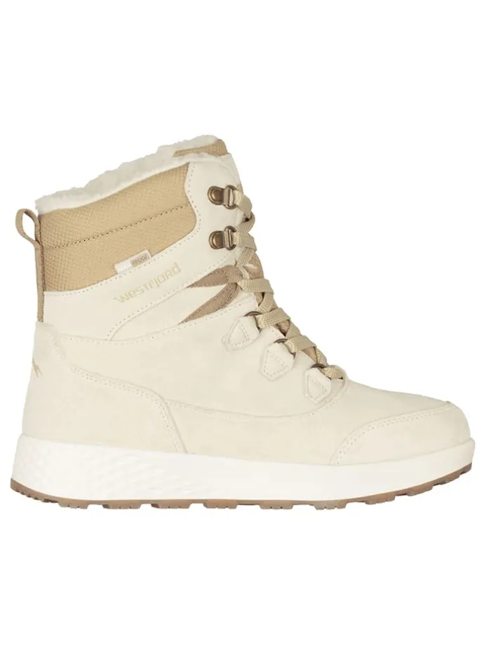Leder-Winterboots "Eldfjall" in Beige