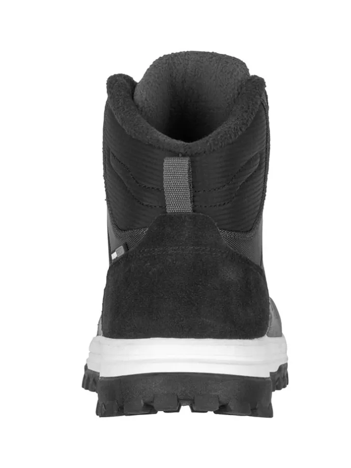 Leder-Winterboots "Eldfjall" in Grau/ Schwarz