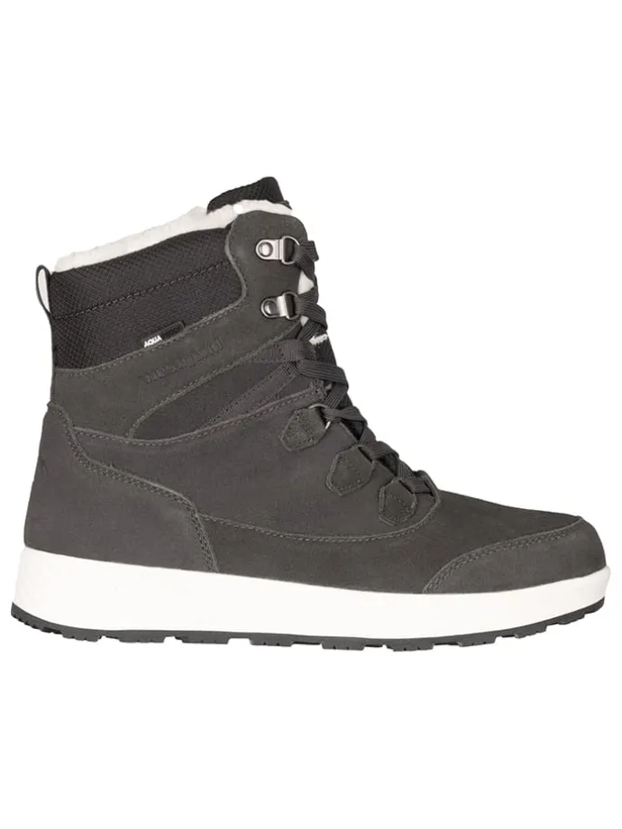 Leder-Winterboots "Eldfjall" in Grau