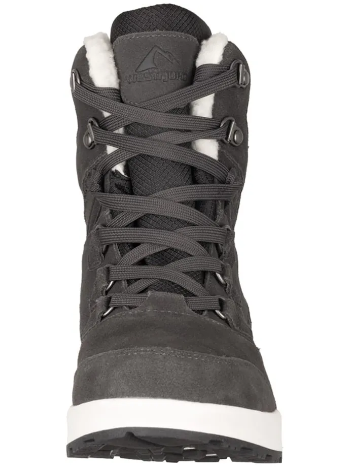 Leder-Winterboots "Eldfjall" in Grau