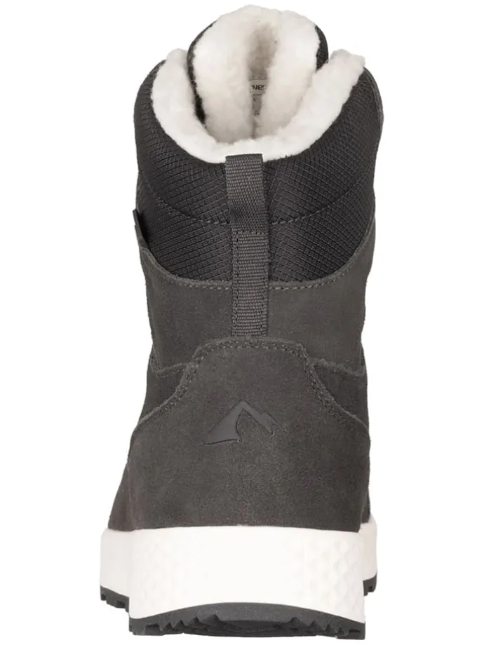 Leder-Winterboots "Eldfjall" in Grau