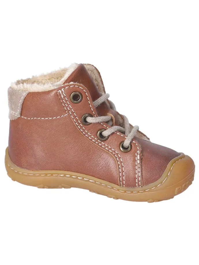 Leder-Winterboots "Georgie" in Hellbraun