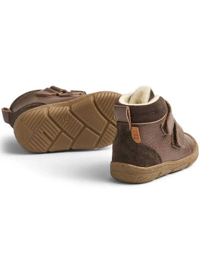 Leder-Winterboots in Braun