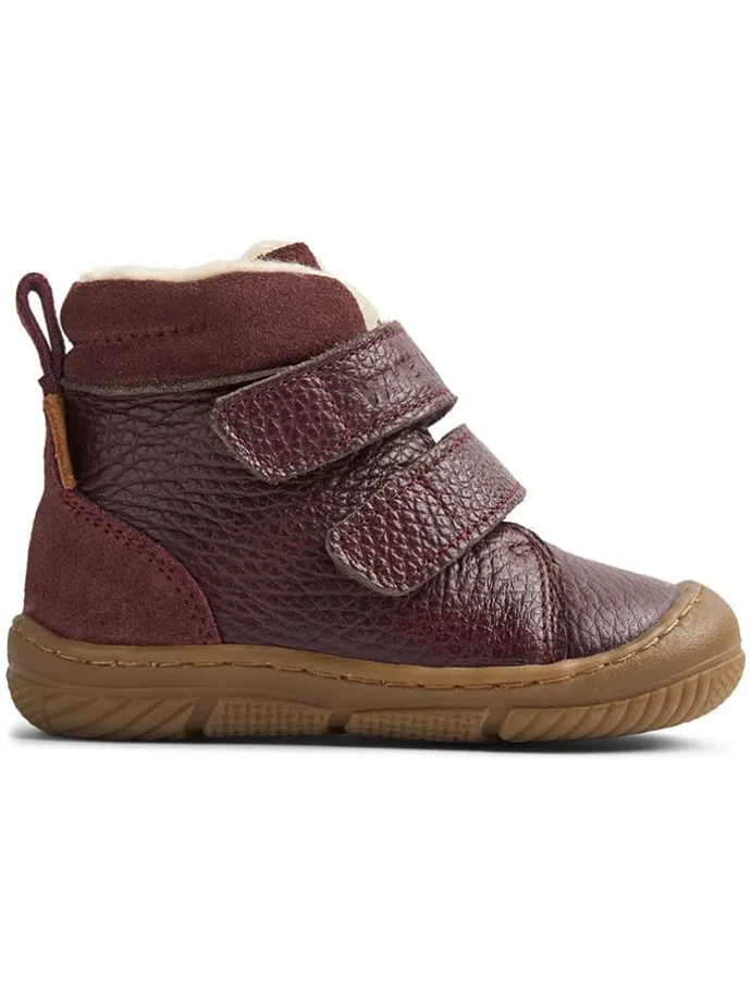 Leder-Winterboots in Braun