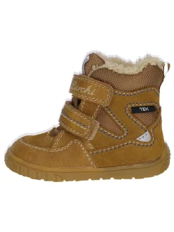 Leder-Winterboots in Hellbraun