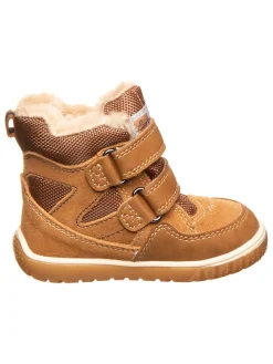 Leder-Winterboots "Jaufen" in Hellbraun
