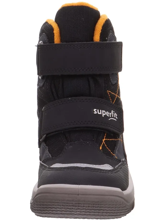 Leder-Winterboots "Mars" in Schwarz