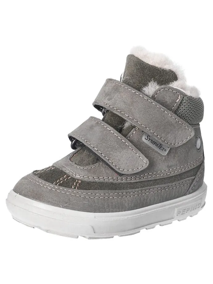 Leder-Winterboots "Pedro" in Grau