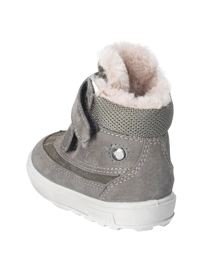 Leder-Winterboots "Pedro" in Grau