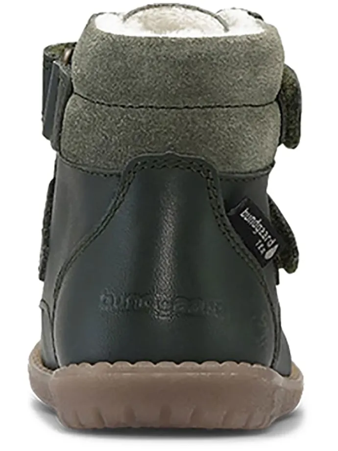 Leder-Winterboots "Rabbit" in Grün