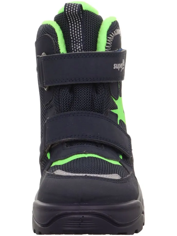 Leder-Winterboots "Snow Max" in Dunkelblau