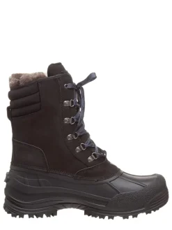Leder-Winterstiefel "Kinos" in Schwarz