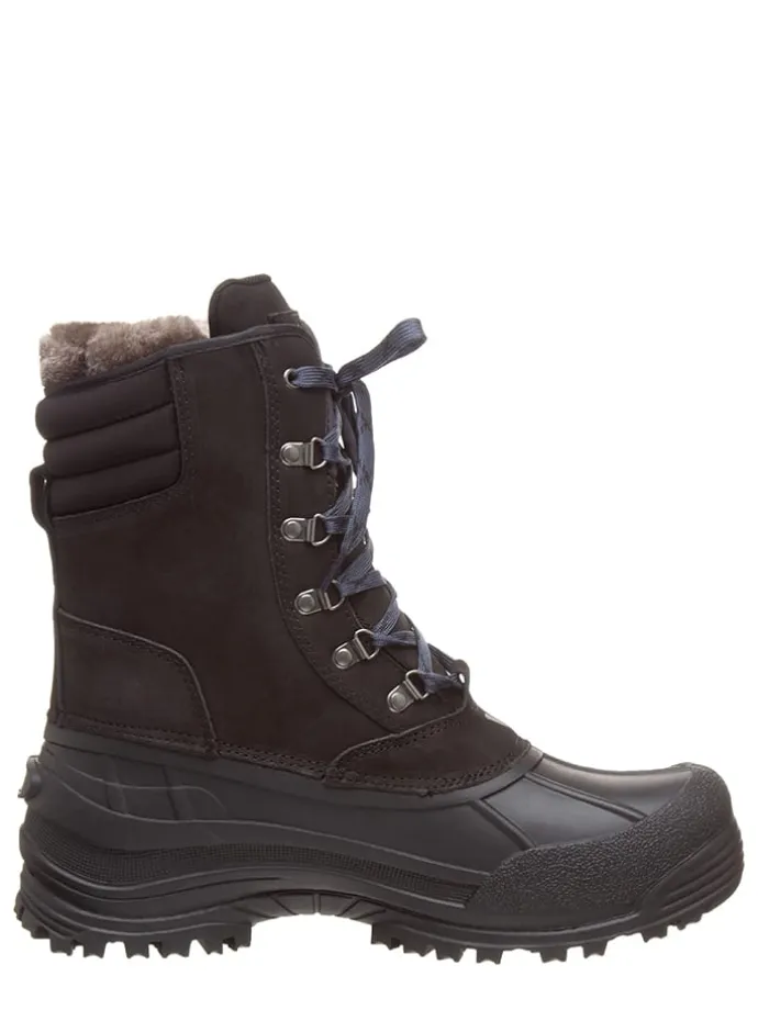 Leder-Winterstiefel "Kinos" in Schwarz