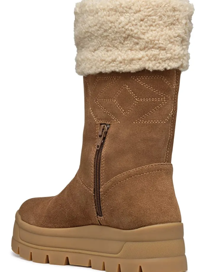 Leder-Winterstiefel "Spherica" in Hellbraun