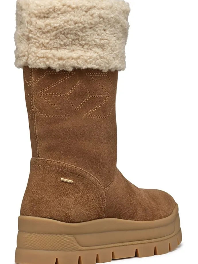 Leder-Winterstiefel "Spherica" in Hellbraun