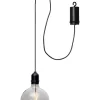 LED-Glaskugel "Bowl" in Schwarz - (B)12,5 x (H)19,5 cm