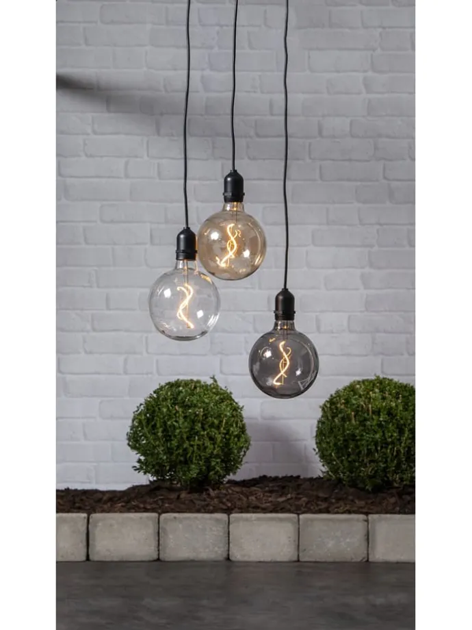 LED-Glaskugel "Bowl" in Schwarz - (B)12,5 x (H)19,5 cm