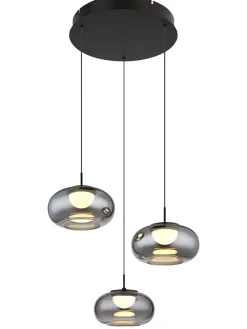 LED-Hängeleuchte "Quintara" in Schwarz - Ø 49 cm