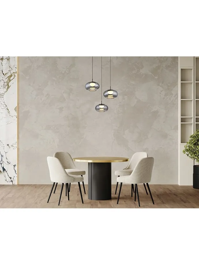 LED-Hängeleuchte "Quintara" in Schwarz - Ø 49 cm