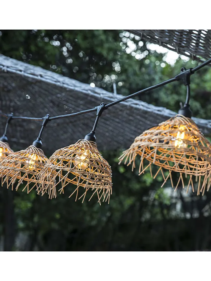 LED-Lichtergirlande "Hawaii" in Natur - (L)600 cm