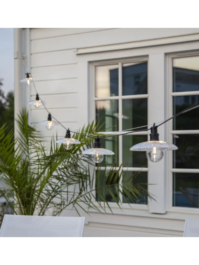 LED-Lichterkette "Glassy Light" in Weiß - (B)15,5 x (H)14 cm