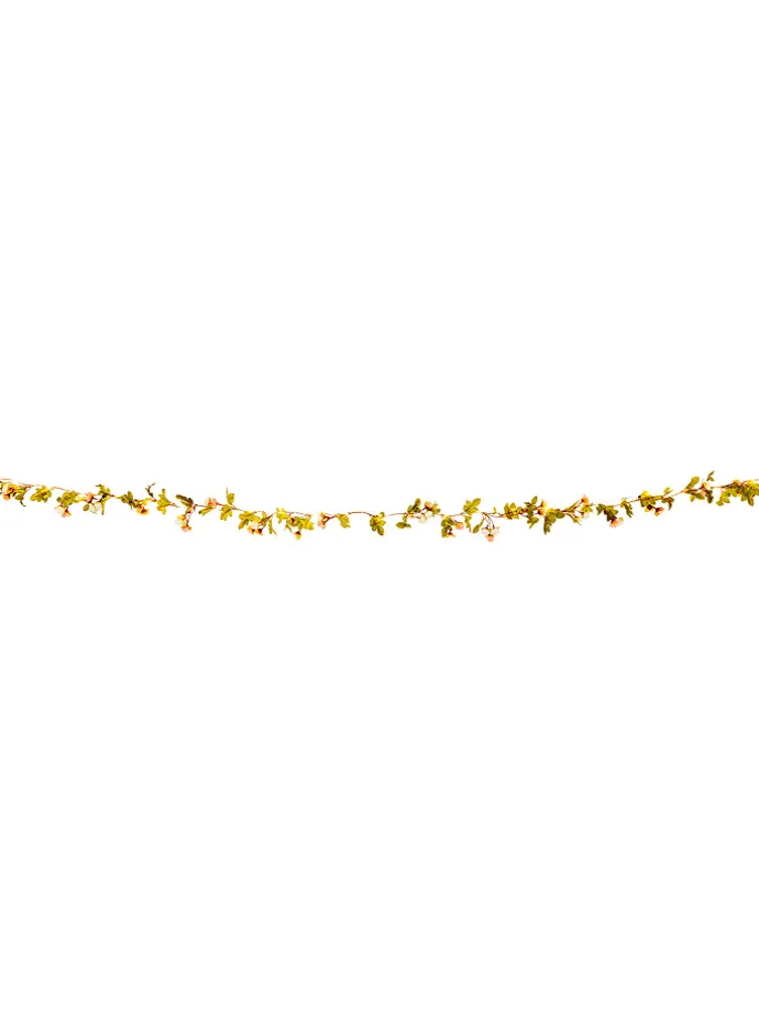 LED-Lichterkette "Röschen" in Grün/ Rosa - (L)420 cm