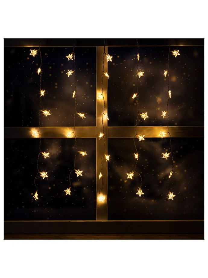 LED-Lichtervorhang in Warmweiß