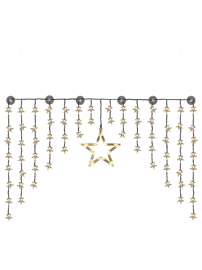 LED-Lichtervorhang "Star" in Warmweiß - (L)135 x (B)95 cm